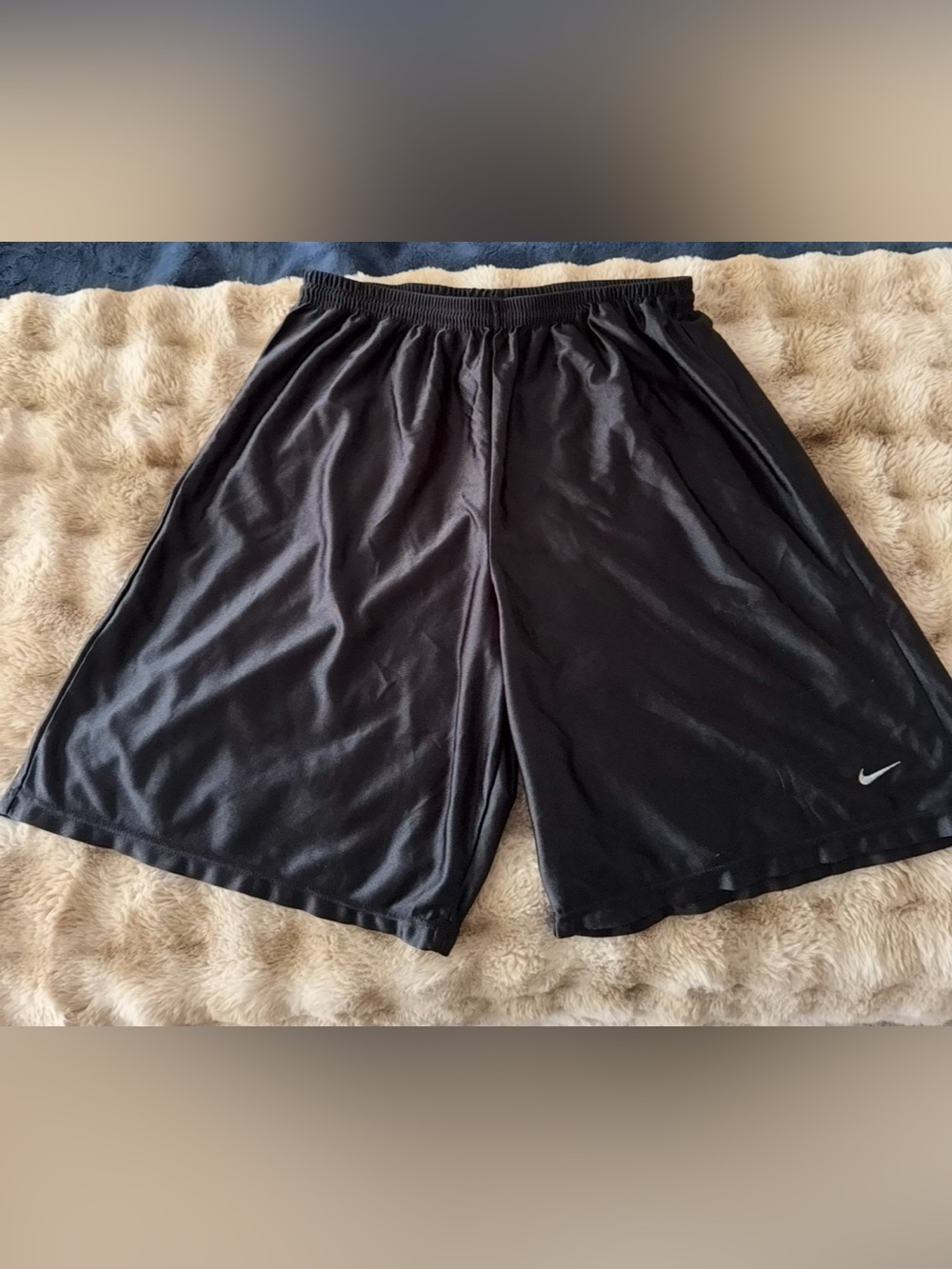 Nike Vintage Made In USA Black Mesh Athletic Basketball Shorts Mens XXL - Picture 3 of 5